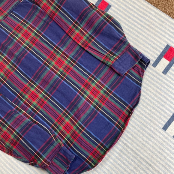 Vintage L.L. Bean Plaid Cotton Flannel style button down shirt - Picture 8 of 8